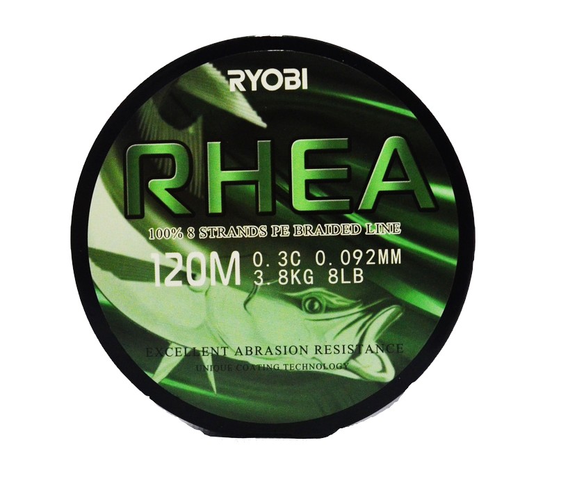 Шнур плетеный RYOBI RHEA X8 PE Dark Green 120м 0,105мм 5,6кг